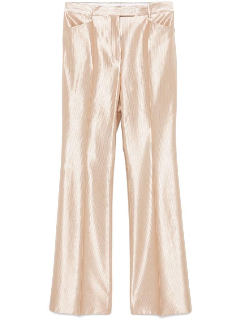 woven flared trousers by Selfnex