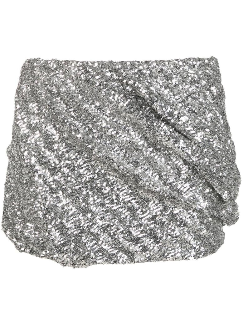 stretch machine sequins mini skirt by Selfnex