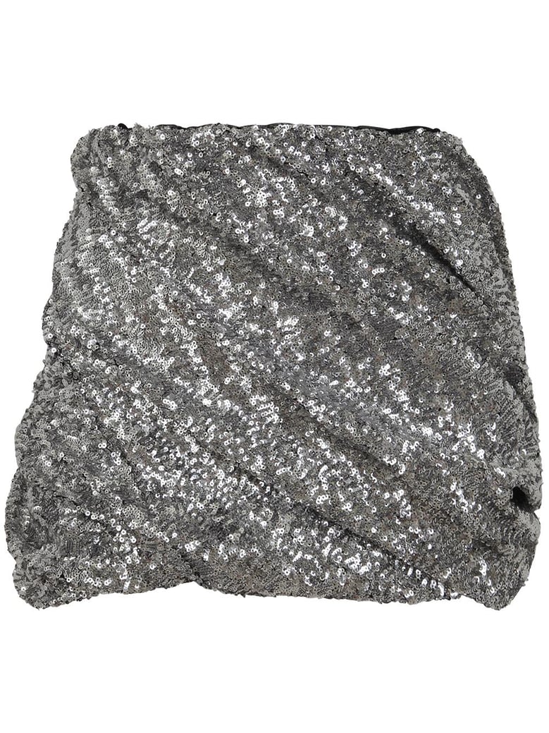 stretch machine sequins mini skirt by Selfnex