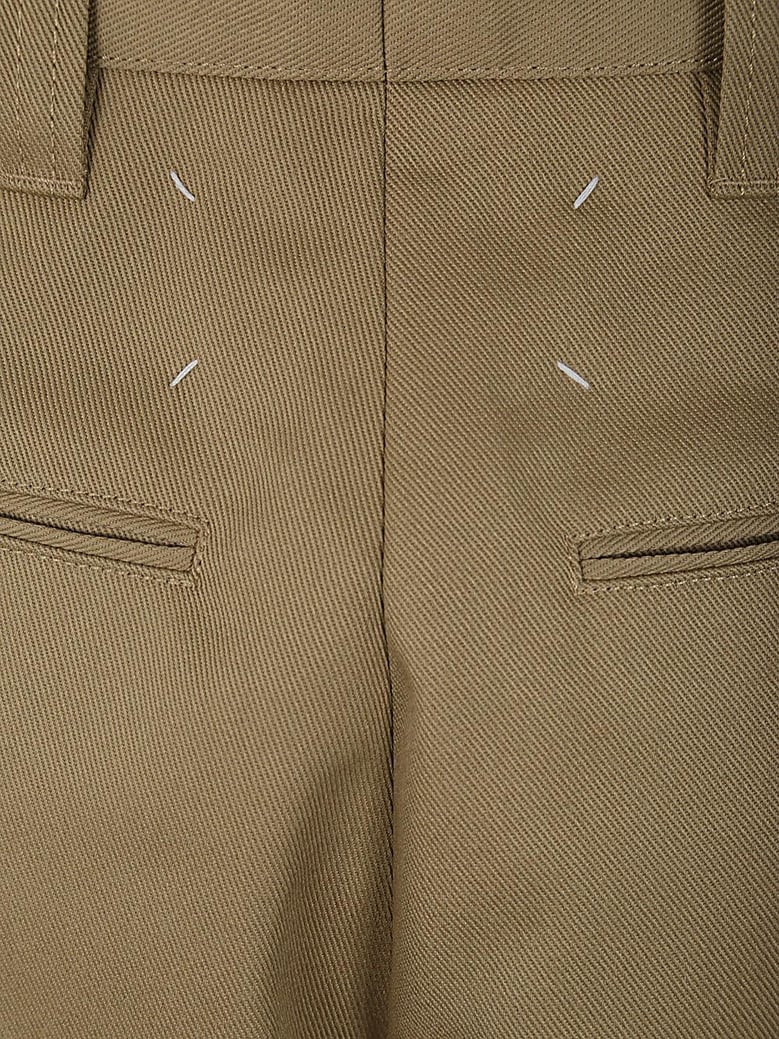 brown polyester cotton pants by Selfnex