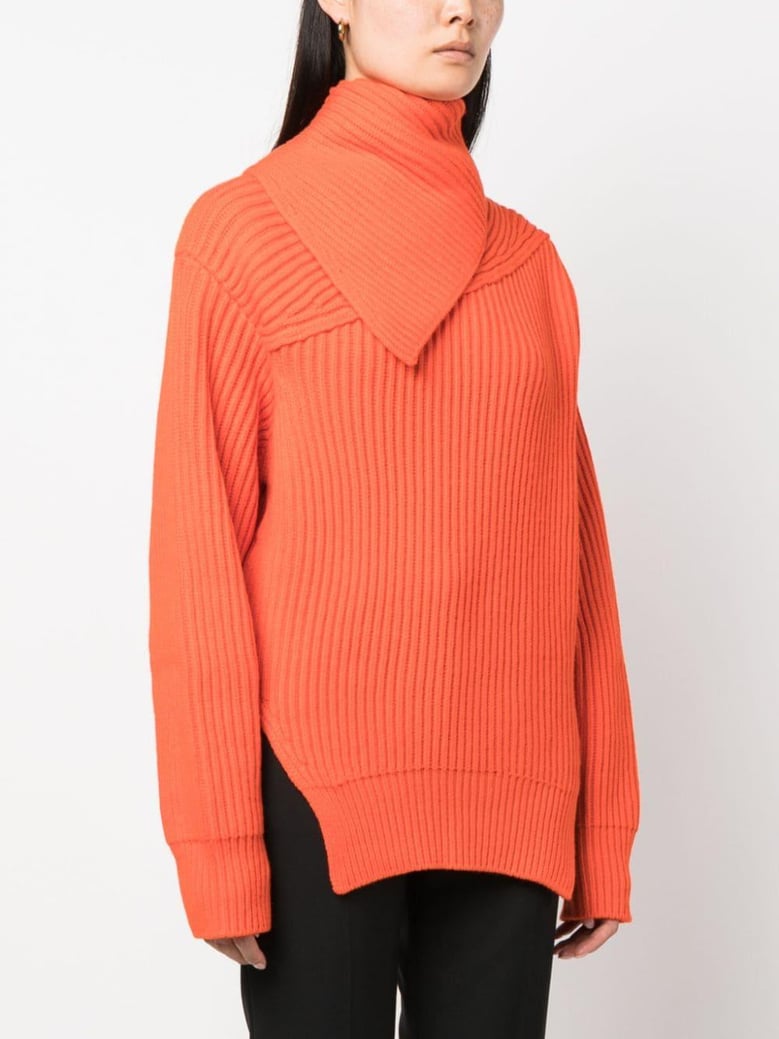 long sleeves foulard neck cardigan by Selfnex
