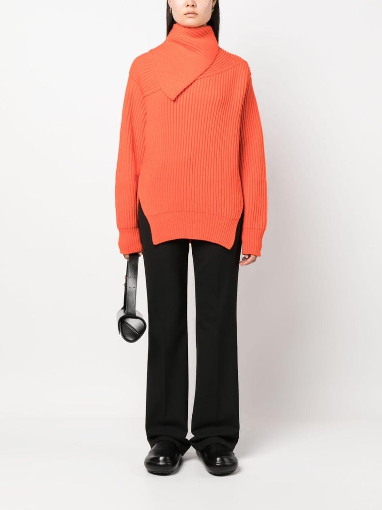 long sleeves foulard neck cardigan by Selfnex