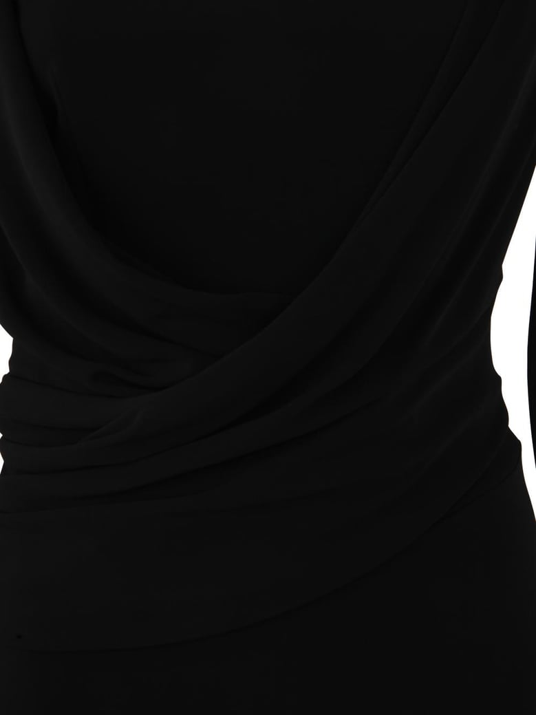 long sleeves v neck midi dress by Selfnex