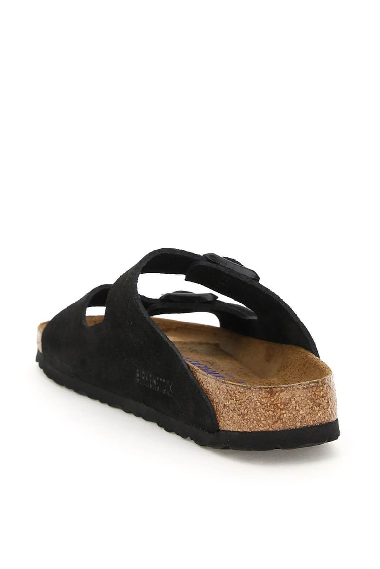 black suede arizona slippers by Selfnex
