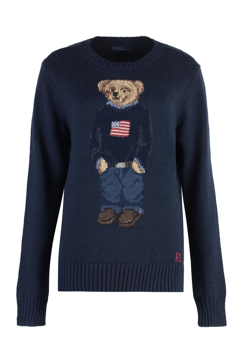 polo bear cotton blend pullover by Selfnex