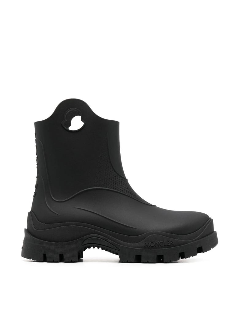 misty logo round toe rain boots by Selfnex