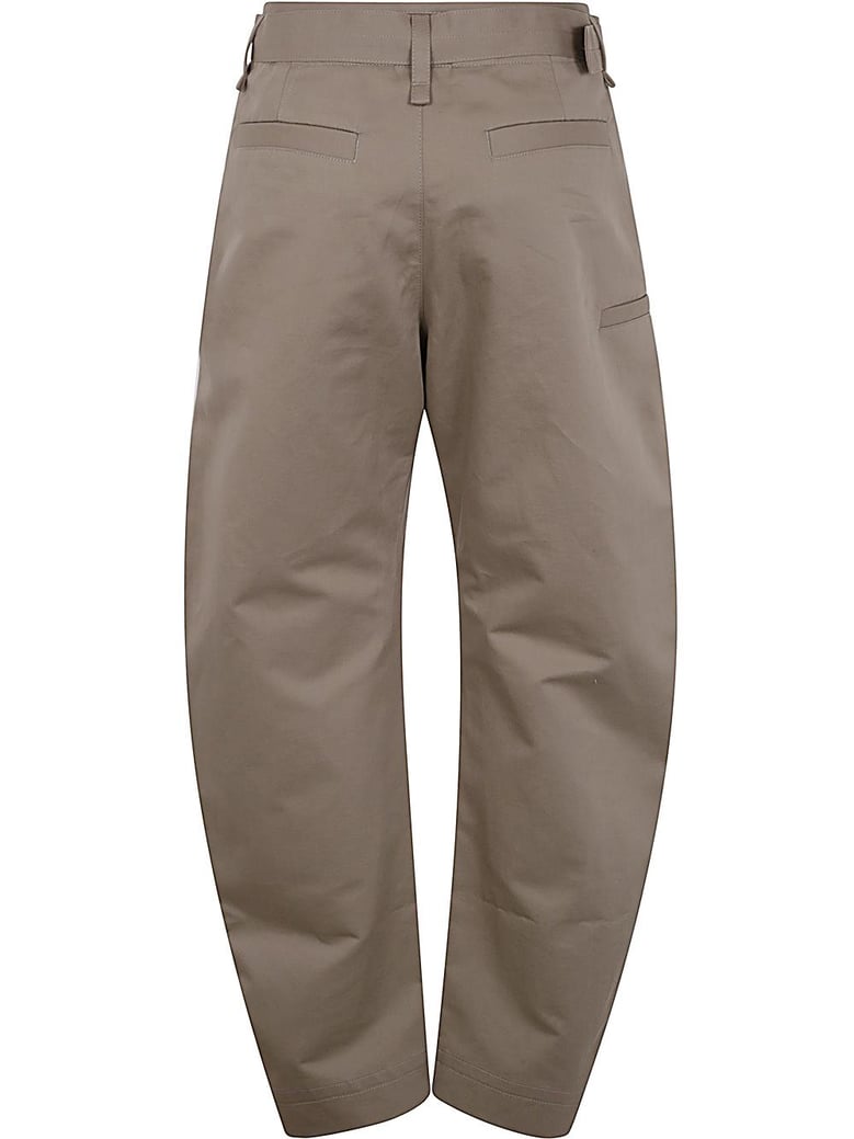 belted tapered pants by Selfnex