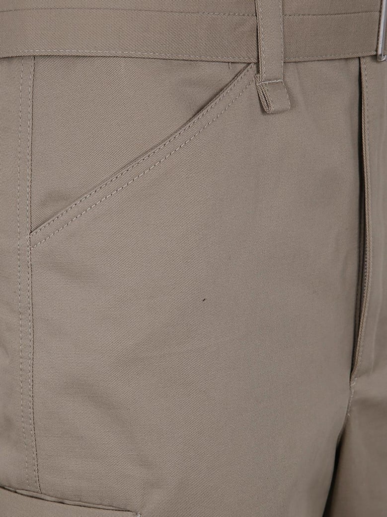 belted tapered pants by Selfnex
