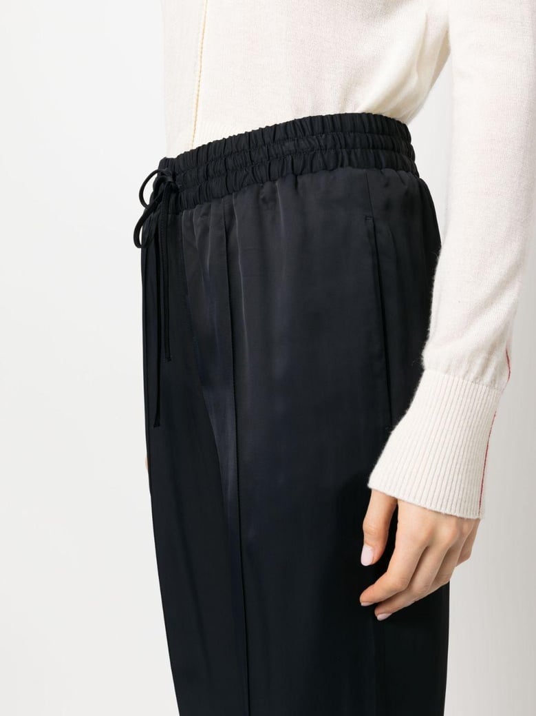 drawstring tapered trousers by Selfnex