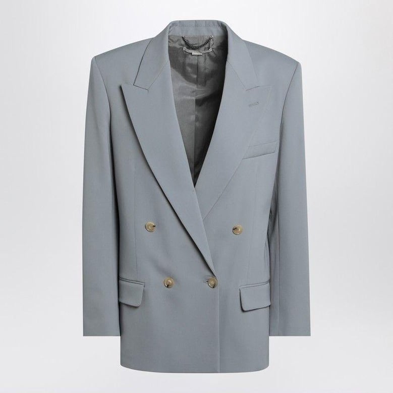 light grey wool double-breasted jacket by Selfnex