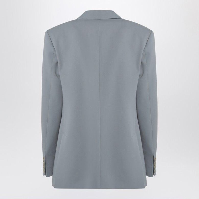 light grey wool double-breasted jacket by Selfnex