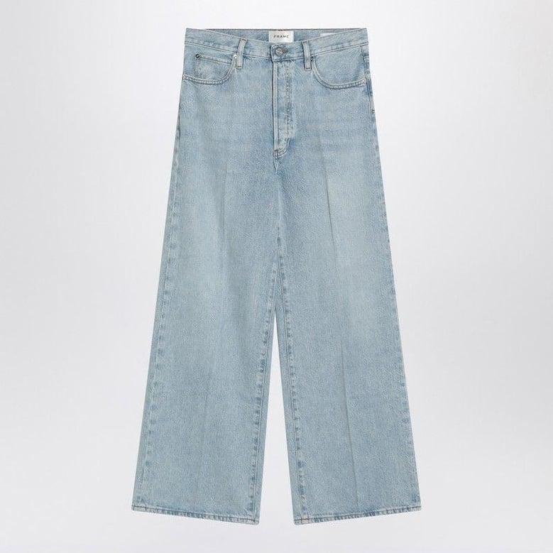 low baggy wide leg jeans in organic denim by Selfnex