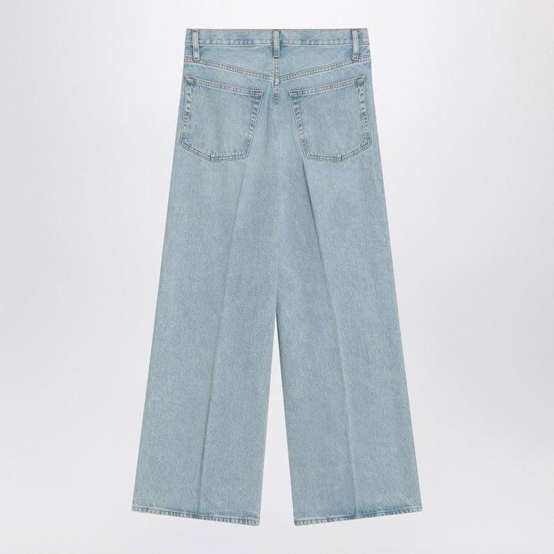 low baggy wide leg jeans in organic denim by Selfnex