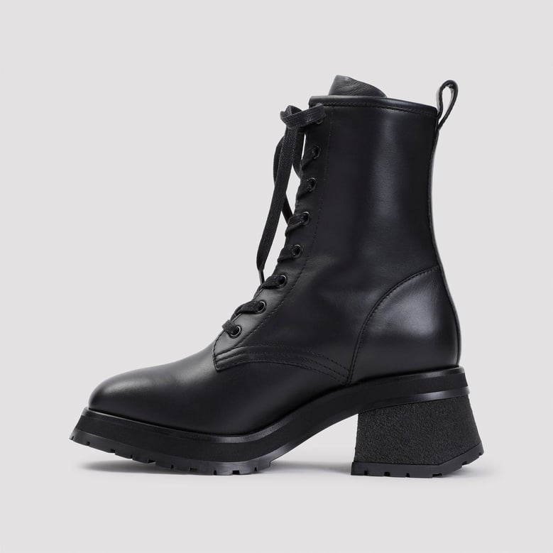gigi lace-up leather ankle boots by Selfnex