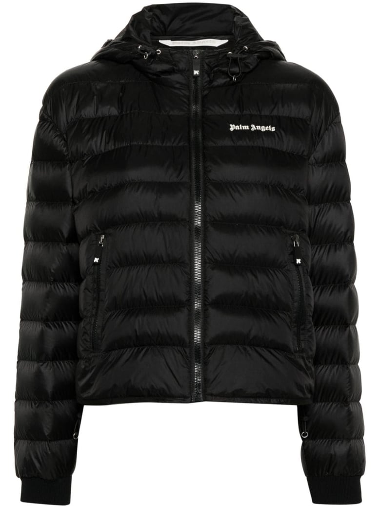 hooded full-zip down jacket by Selfnex