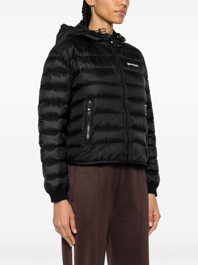 hooded full-zip down jacket by Selfnex