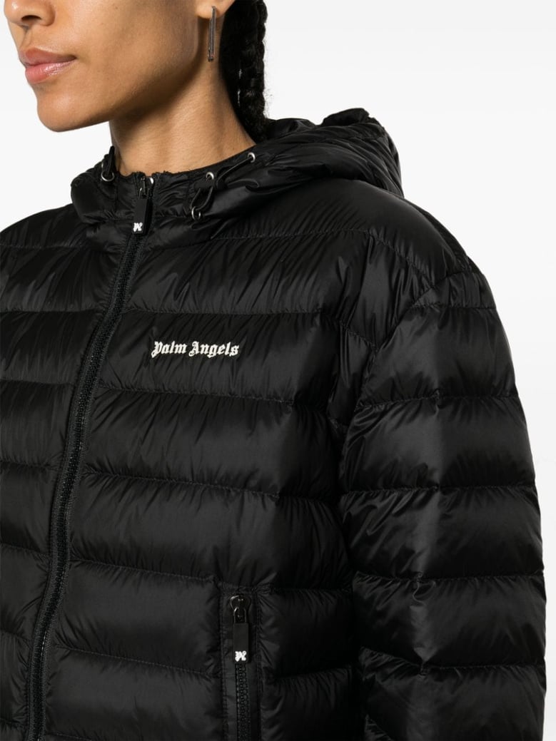 hooded full-zip down jacket by Selfnex