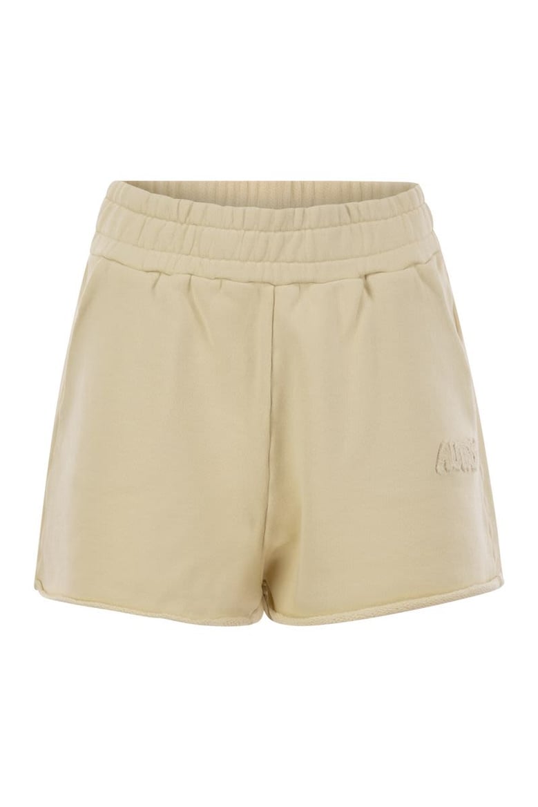short trousers in compact cotton jersey by Selfnex