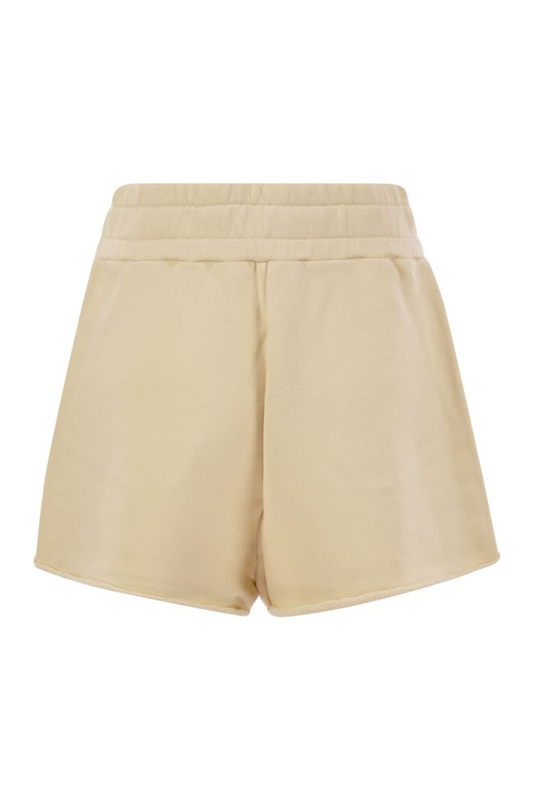 short trousers in compact cotton jersey by Selfnex