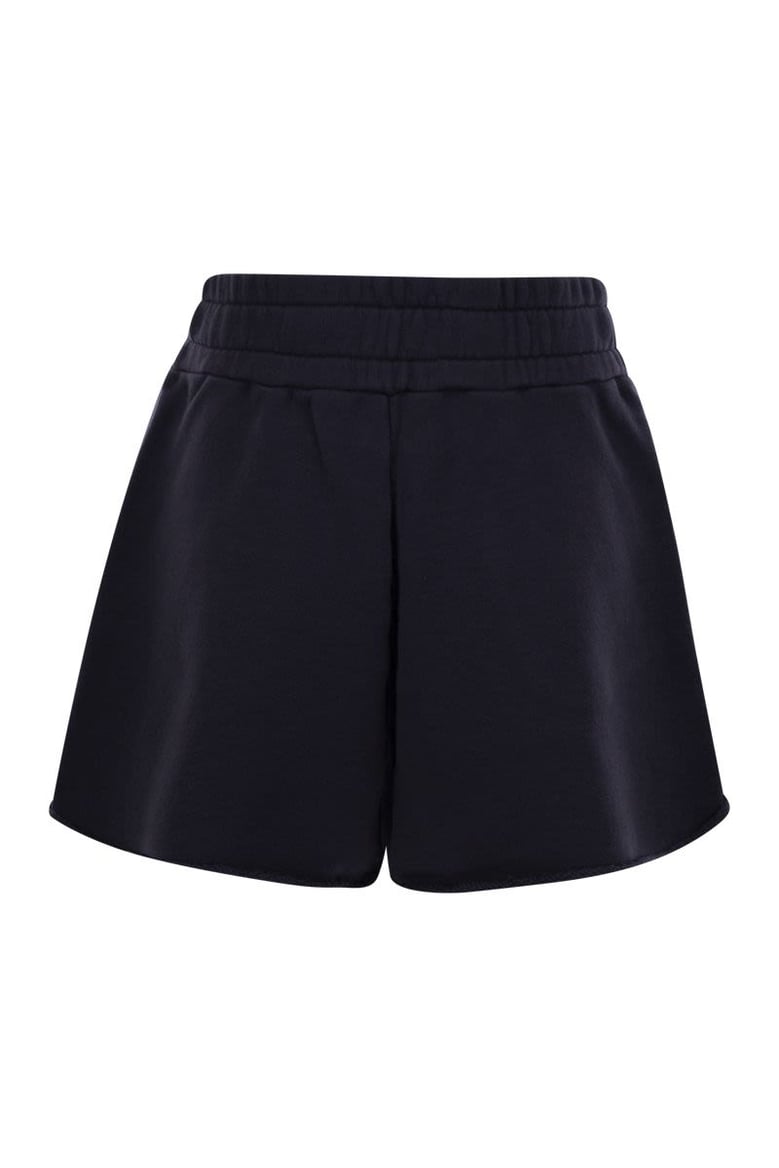 short trousers in compact cotton jersey by Selfnex