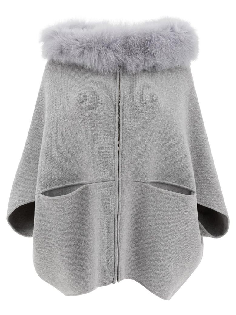 wool and cashmere poncho by Selfnex
