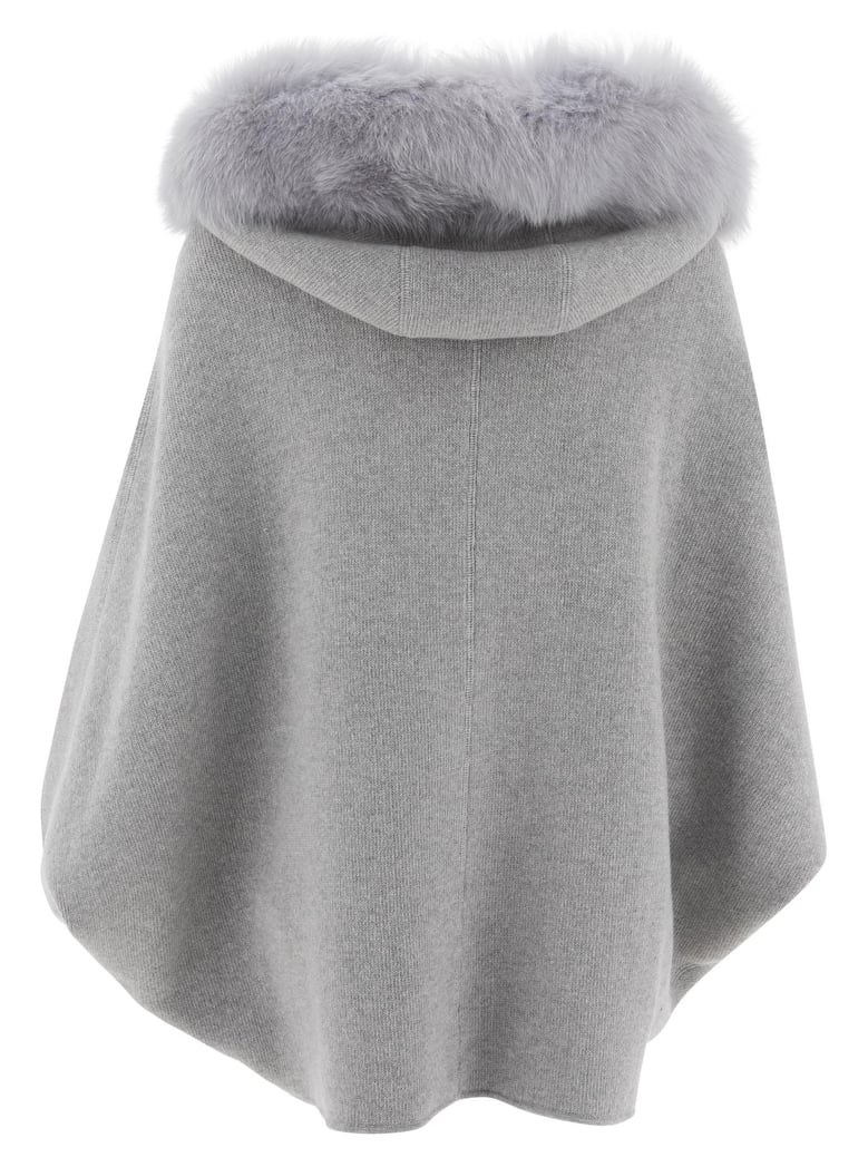 wool and cashmere poncho by Selfnex