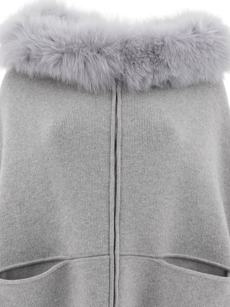 wool and cashmere poncho by Selfnex