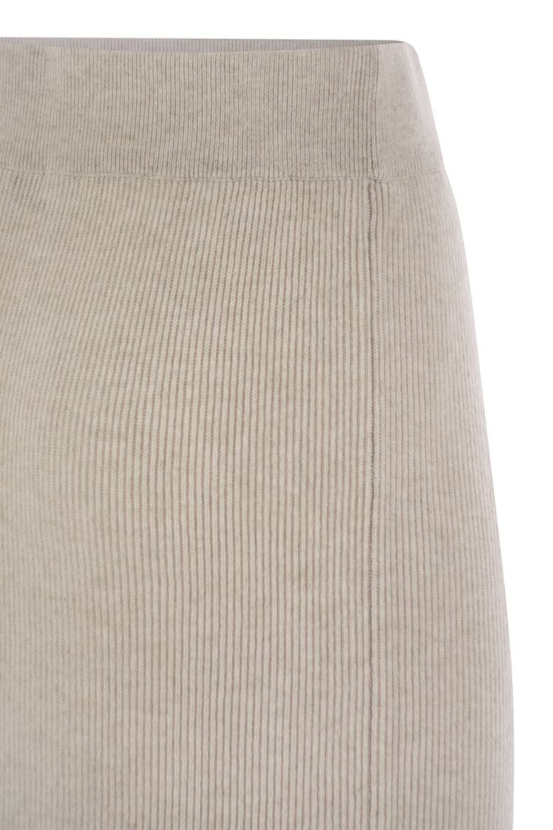 cashmere and silk ribbed skirt by Selfnex