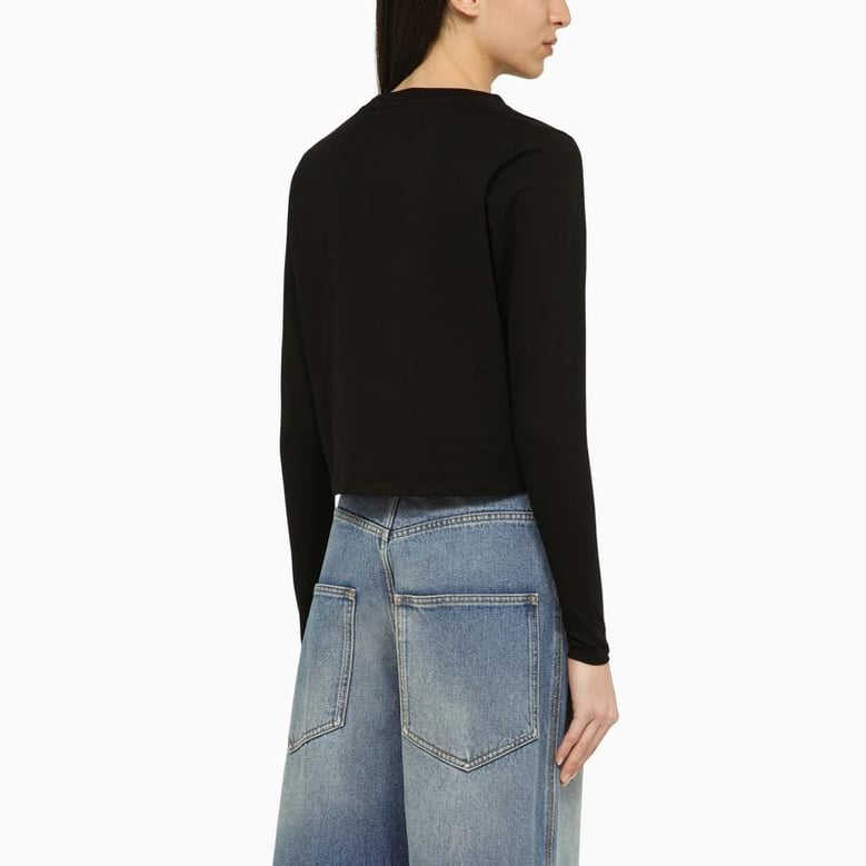 black cotton crew-neck t-shirt by Selfnex