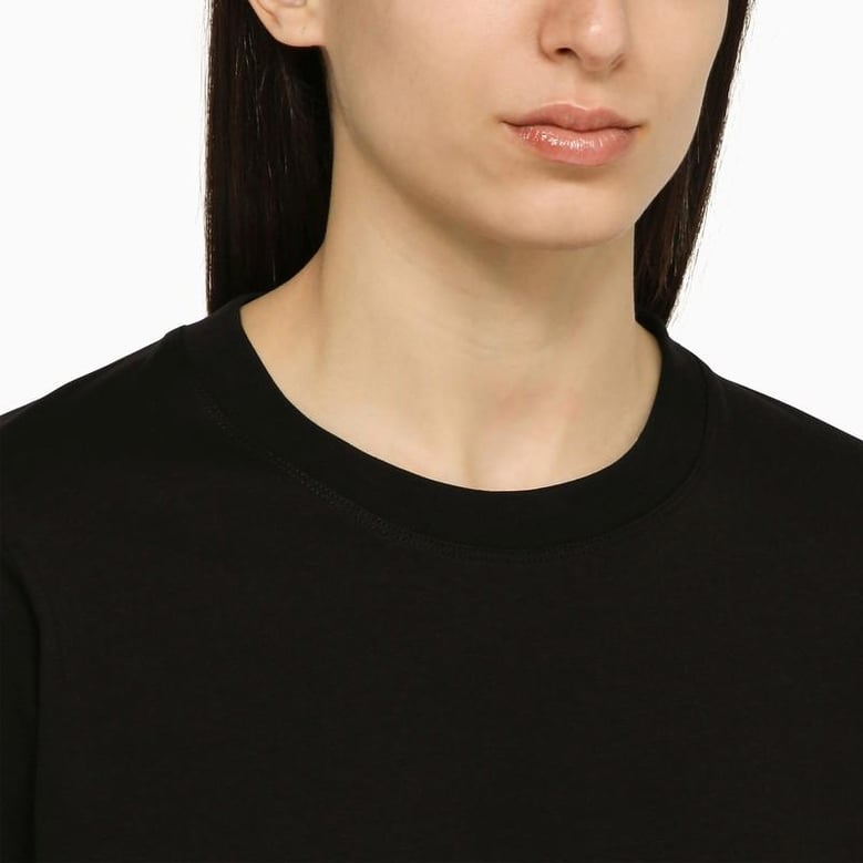 black cotton crew-neck t-shirt by Selfnex