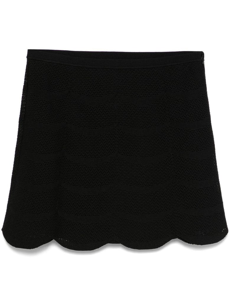 silk and cotton mini skirt by Selfnex