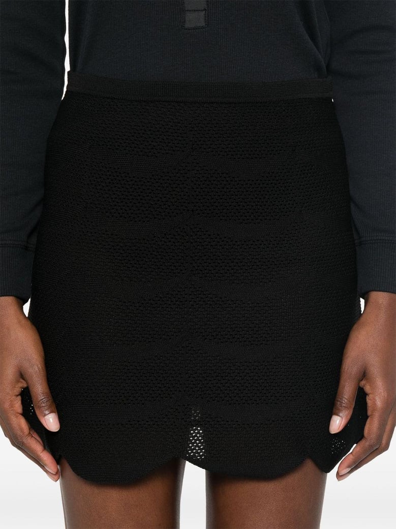 silk and cotton mini skirt by Selfnex