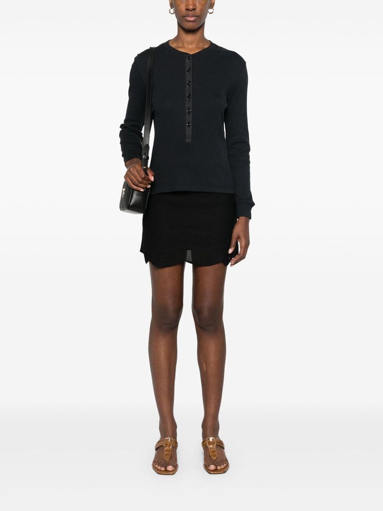 silk and cotton mini skirt by Selfnex