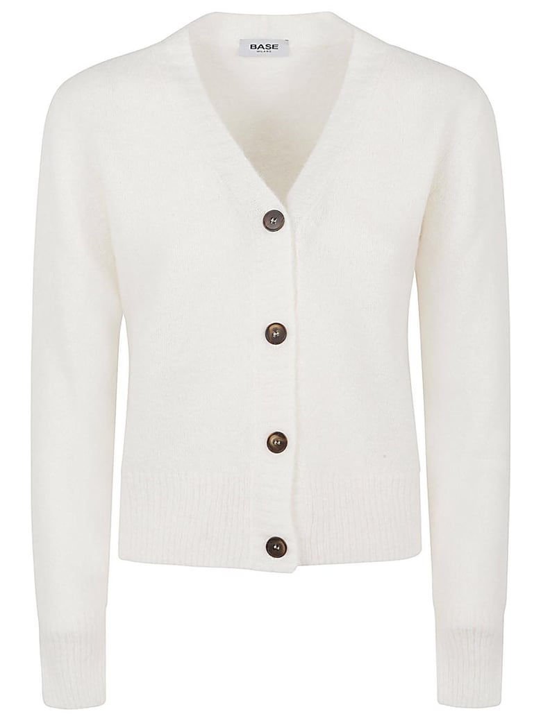wool v-necked cardigan by Selfnex
