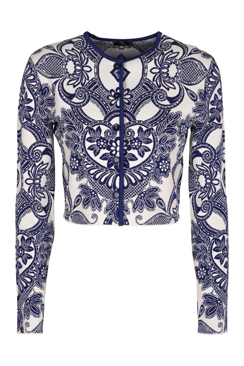 jacquard knit cardigan by Selfnex