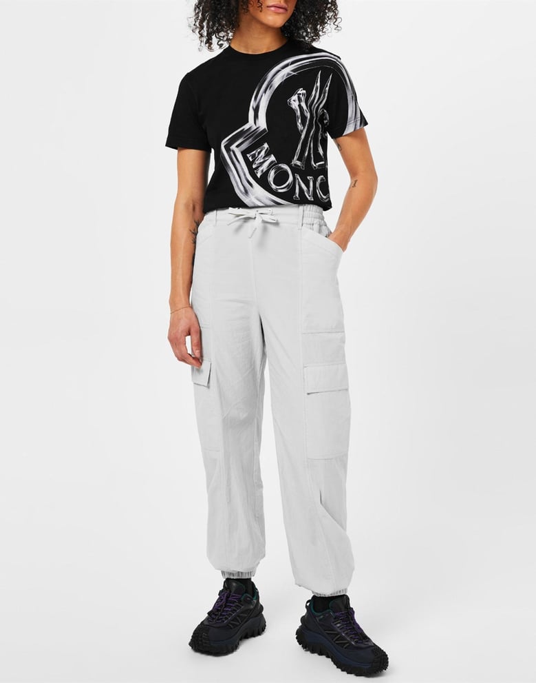 cotton logo cargo trousers by Selfnex