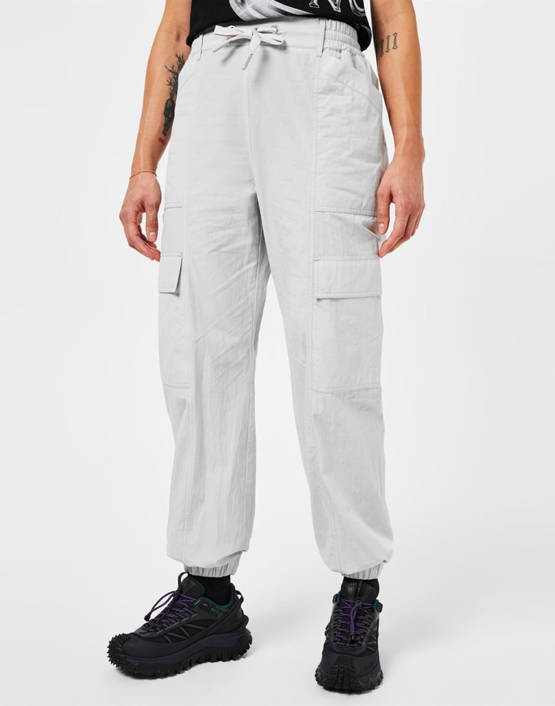 cotton logo cargo trousers by Selfnex