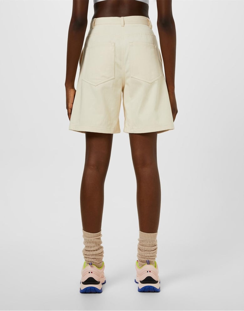 drawstring-waist knee-length shorts by Selfnex