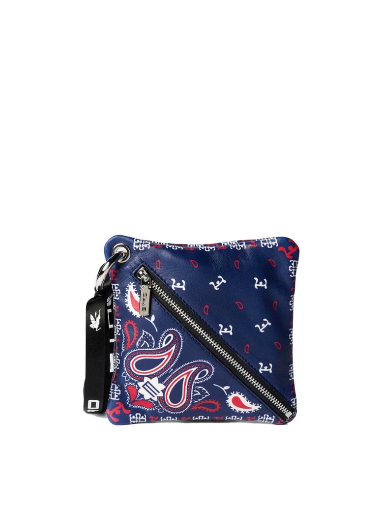 paisley print logo pouch bag by Selfnex
