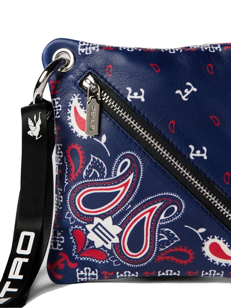 paisley print logo pouch bag by Selfnex