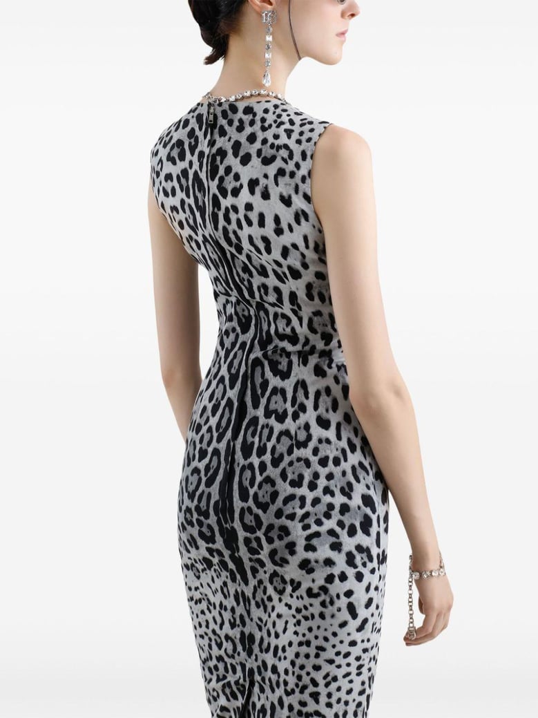animal print midi dress by Selfnex
