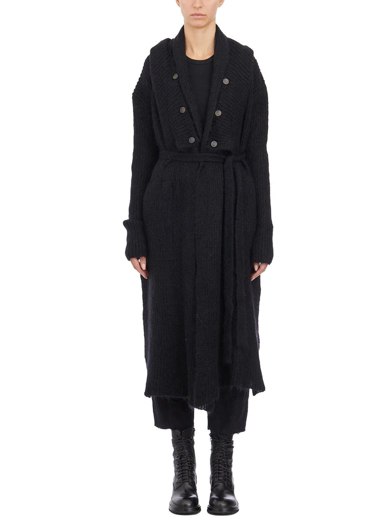 cappotto in maglia con cappuccio by Selfnex