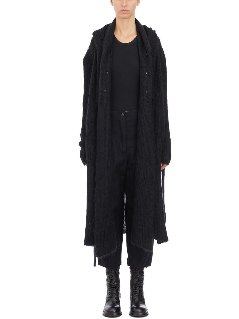cappotto in maglia con cappuccio by Selfnex