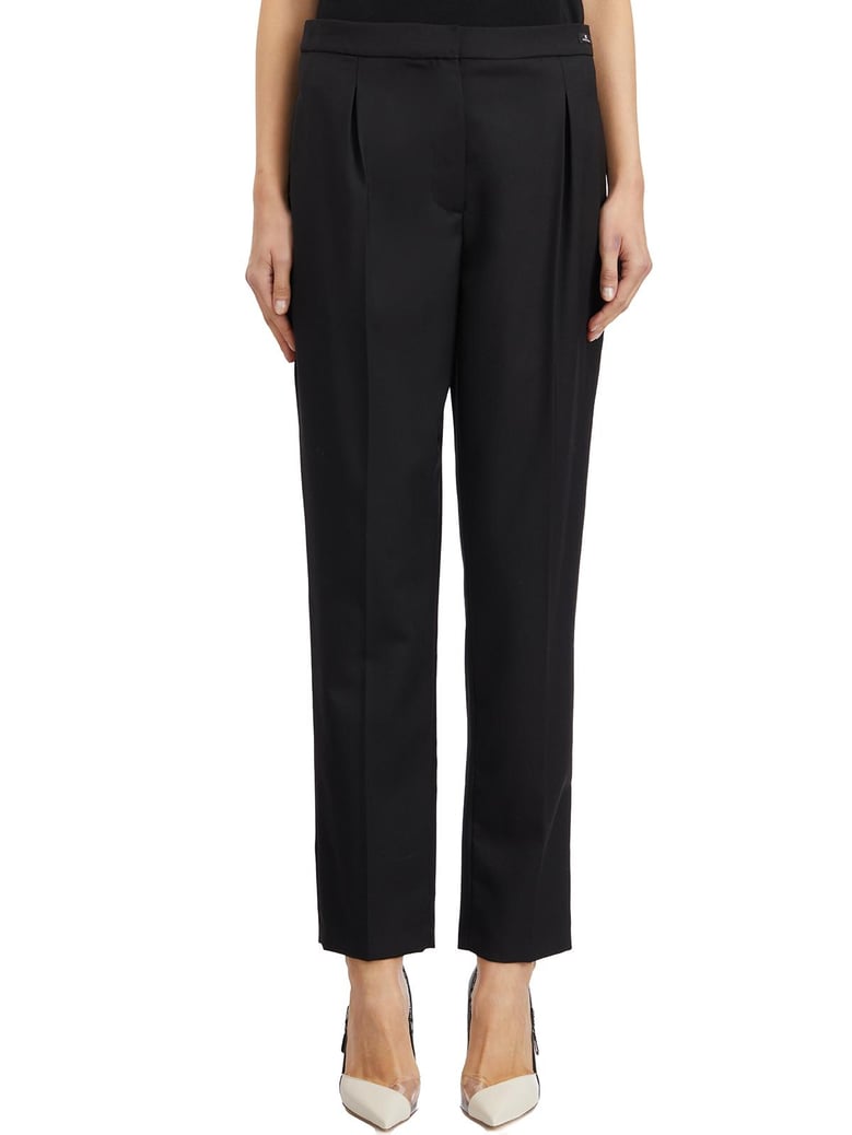 straight trousers with darts by Selfnex