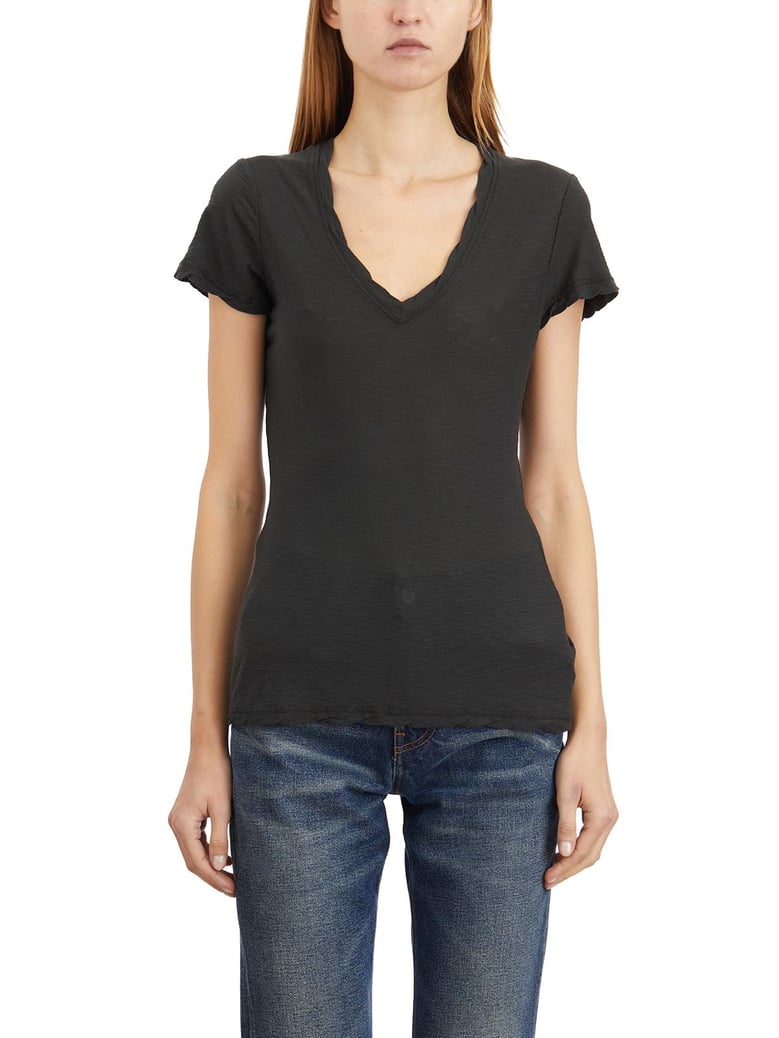 cotton v neck t-shirt by Selfnex