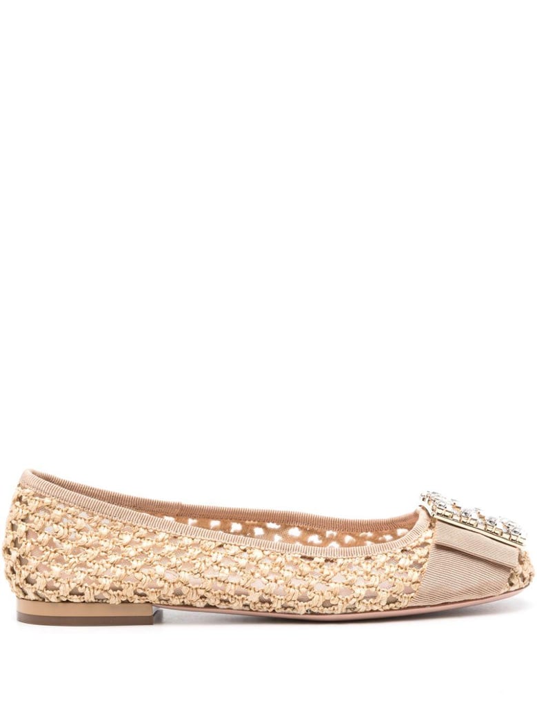 très vivier raffia ballet flats by Selfnex