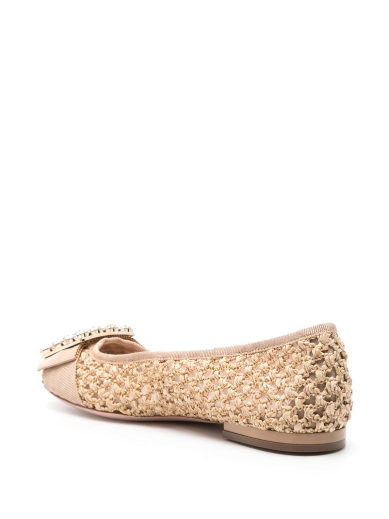 très vivier raffia ballet flats by Selfnex
