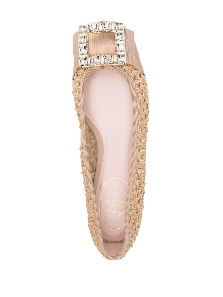 très vivier raffia ballet flats by Selfnex
