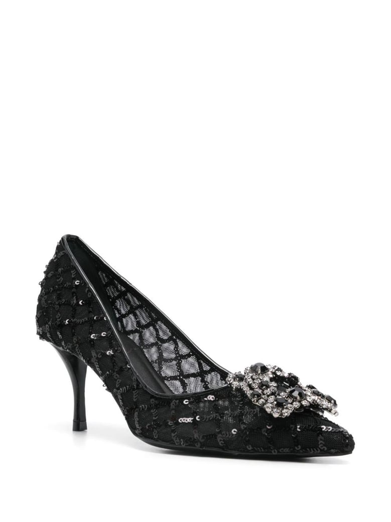 flower strass pumps by Selfnex
