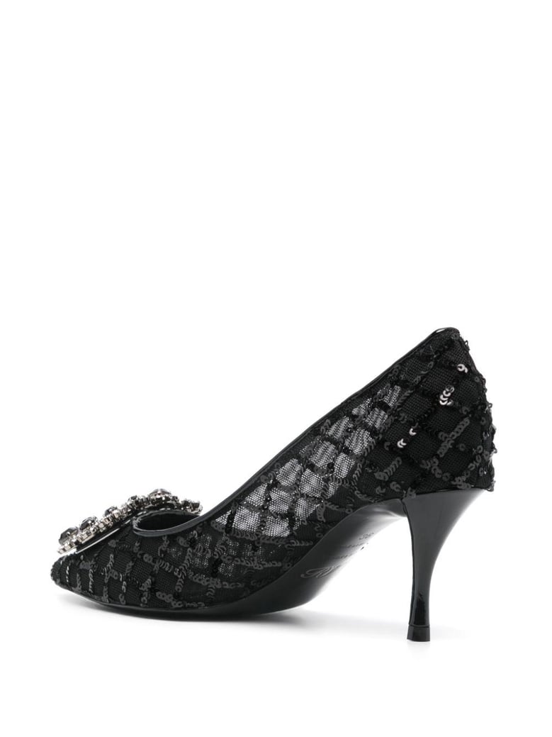 flower strass pumps by Selfnex